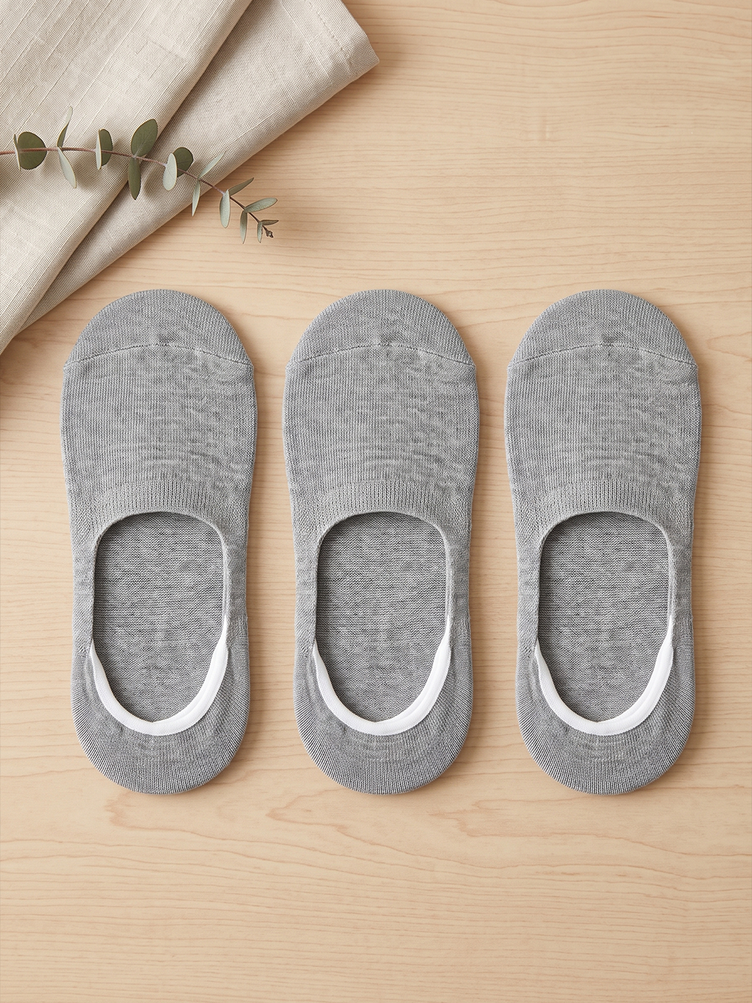 Erkek Bambu Yazlık Babet Çorap Gri Renkli (3'lü Paket)